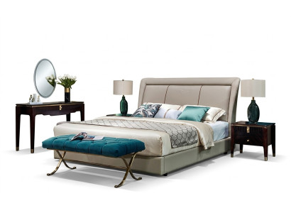 Klassiek bed 2x nachtkastje 3-delig slaapkamer set bedden nieuw luxe