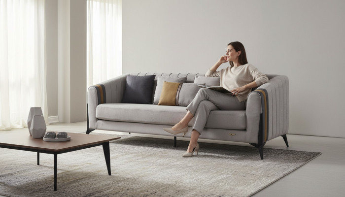 Sofaset woonlandschap banken banken gestoffeerde stoffen bank 3+1 zits