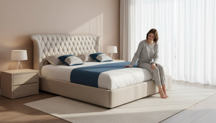 Bed met gestoffeerd bed Frame Bed Frame Designer Hotel Chesterfield Luxury Design