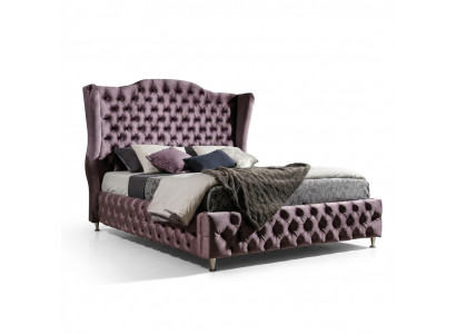Koninklijk Chesterfield Bed Aubergine Bedden Klassiek Design