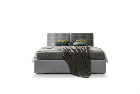 Klassieke designer bed slaapkamer textiel leer stoffering 140x200 meubel frame