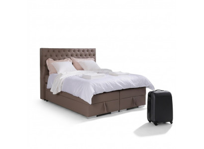 Compleet boxspringbed matras topper hotel tweepersoonsbedden Chesterfield nieuw