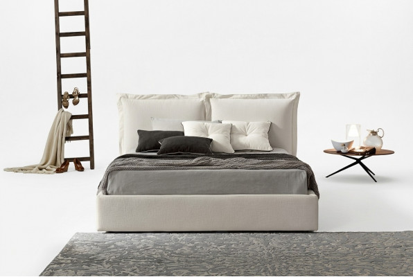 Modern design hotelbed XXL bedden luxe stijl dubbel textiel 180x200 cm stof
