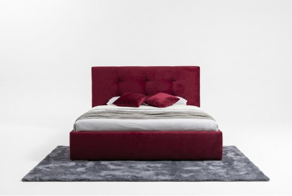 Bordaux 160x200 Bed Slaapkamer Bedden Textiel Leder Hotel Luxe Gestoffeerd Groot
