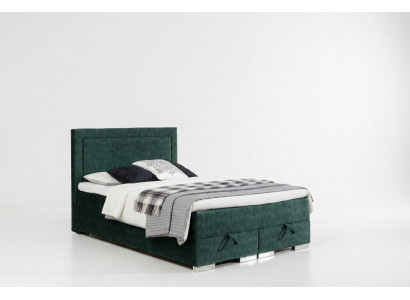 Hemels boxspringbed, tweepersoonsbed met matras en topper. Groene bedden.