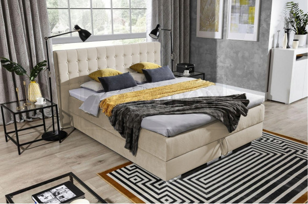 Chesterfield design bed textiel fluweel stoffering fluweel hotelbedden slaapkamer nieuw