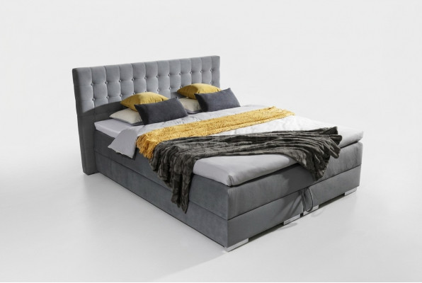 Chesterfield design bed textiel fluweel stoffering fluweel hotelbedden slaapkamer nieuw