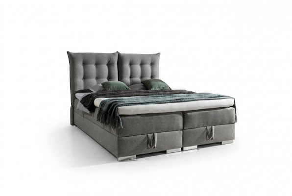 Boxspringbed Klassiek Ontwerp Stoffering Engelse Bedden Tweepersoonsbed Beige Bed