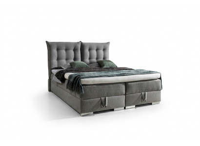 Boxspringbed Klassiek Ontwerp Stoffering Engelse Bedden Tweepersoonsbed Beige Bed