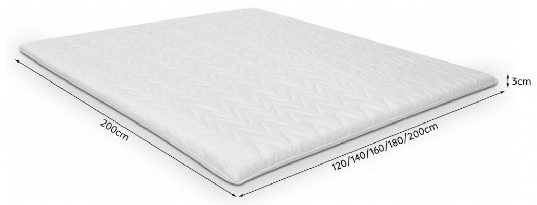 Matrastopper luxe matrasbescherming visco hoogwaardige toppers 140x200