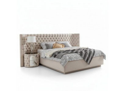 Chesterfield bed luxe slaapkamer hotel decoratie gestoffeerde bedden met knopen