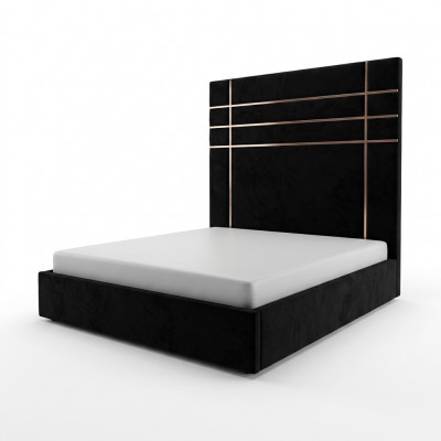 Hotel dubbel leder textiel bed slaapkamer gestoffeerd luxe bedden modern design