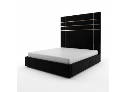 Hotel dubbel leder textiel bed slaapkamer gestoffeerd luxe bedden modern design