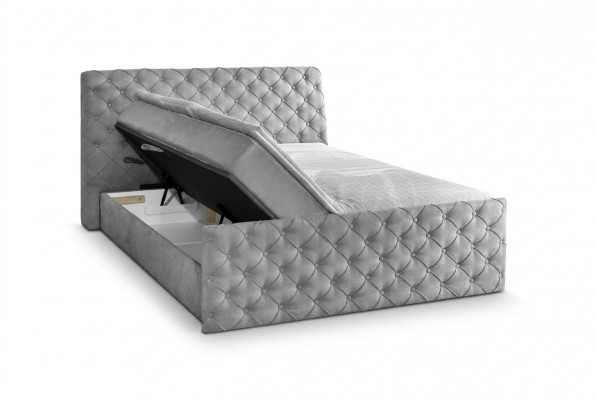 Grijze tweepersoons Chesterfield-hotelbedden, ontwerper-slaapkamermeubels