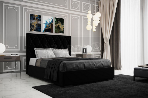 Gestoffeerd bed Bedden Bed Gestoffeerde Designer Hotel Dubbel Luxe Design 160x200cm Nieuw