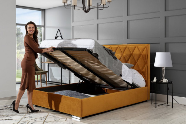 Gestoffeerd bed Bedden Bed Gestoffeerde Designer Hotel Dubbel Luxe Design 160x200cm Nieuw