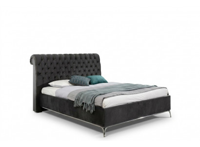 Zwart Chesterfield luxe tweepersoonsbed designer slaapkamer meubels