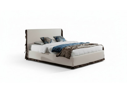 Gestoffeerd bed Bedden Bed Bekleding Leer Designer Hotel Tweepersoons Luxe Landhuis Nieuw