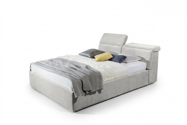 Wit 180x200 bed slaapkamer bedden textiel leer hotel luxe bekleding groot.
