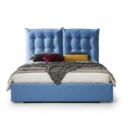 Blauw gestoffeerd bed Moderne bedframes Meubels Luxe hotelbedden Slaapkamer
