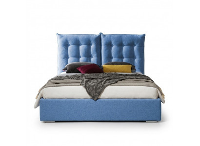Blauw gestoffeerd bed Moderne bedframes Meubels Luxe hotelbedden Slaapkamer