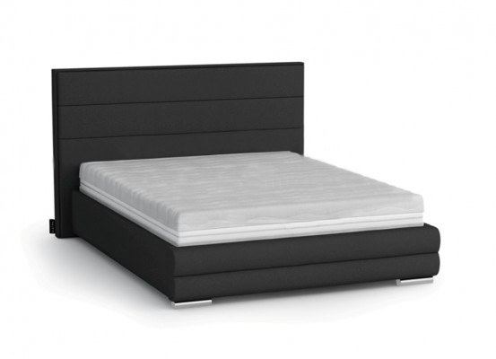 Klassiek grijs designer bed slaapkamer textiel leer bekleding 180x200cm nieuw