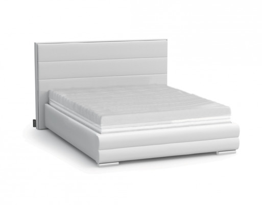 Klassiek grijs designer bed slaapkamer textiel leer bekleding 180x200cm nieuw