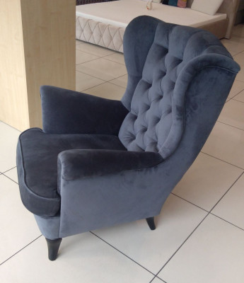 Oorfauteuil Chesterfield leun stoelen fauteuil 1-zits troonstoel zitkussen.