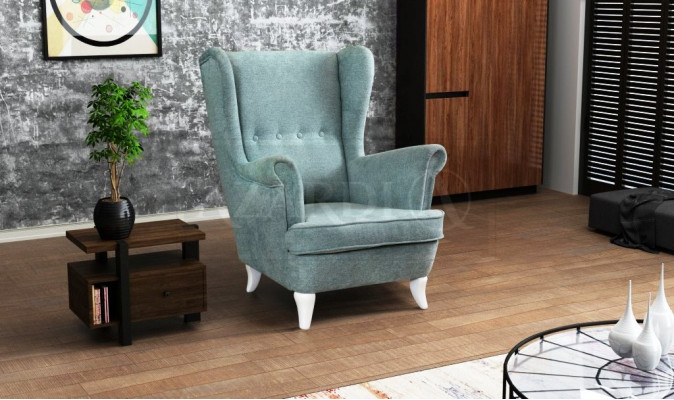 Oorfauteuil Fauteuil Televisie Design Bekleding Sofa Bank Chesterfield Textiel Meubels