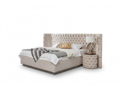 Chesterfield Hotel Dubbel Gestoffeerd Leren Bed Luxe Slaapkamerbedden