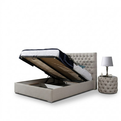 Modern bed wit stijlvol Chesterfield tweepersoonsbed design bedden gestoffeerd bed