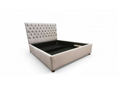 Chesterfield bed gestoffeerd design luxe dubbele hotelbedden goud luxe hotel nieuw
