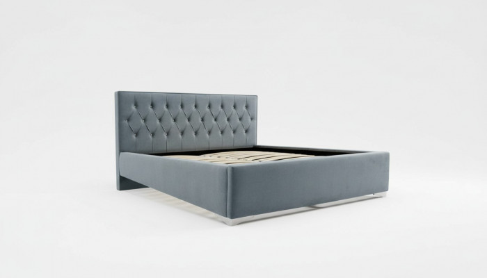 Chesterfield textiel bed met gestoffeerd ontwerp 140x200 tweepersoonsbed bedden bedframe.