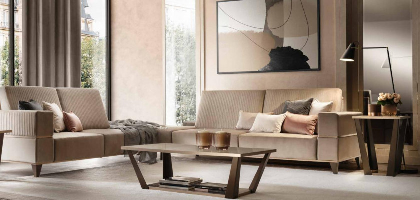 Salontafel Tafel Bekleding Ontwerp Glazen Bijzettafel Hout Bank Bank Bruin Tafels