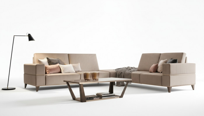 Salontafel Tafel Bekleding Ontwerp Glazen Bijzettafel Hout Bank Bank Bruin Tafels