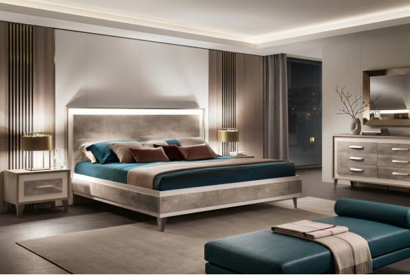 arredoclassic Italiaanse slaapkamermeubeldesign set Bed Nachtkastje