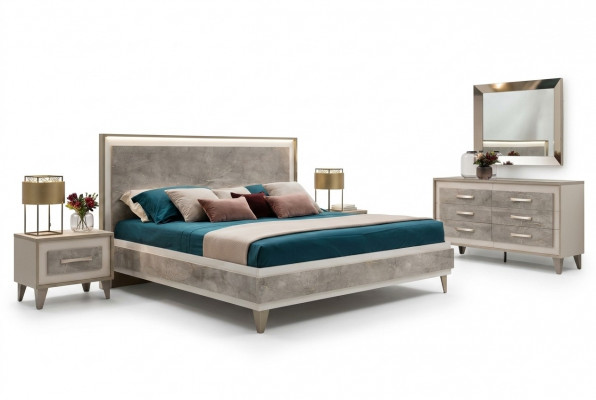 arredoclassic Italiaanse slaapkamermeubeldesign set Bed Nachtkastje
