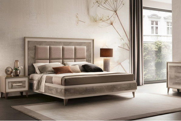 Bed Nachtkastje 3-delig Slaapkamer Set Luxe Modern Compleet Italiaans Meubilair