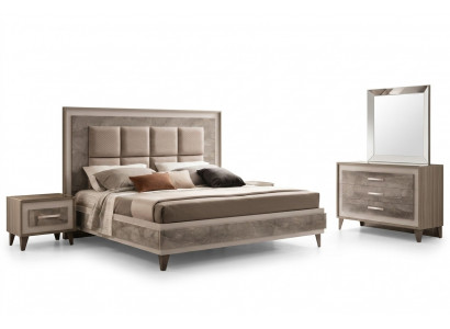 Bed Nachtkastje 3-delig Slaapkamer Set Luxe Modern Compleet Italiaans Meubilair