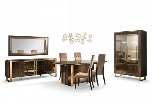 Moderne eetkamertafel + 6 stoelen set groep Italiaanse stijl