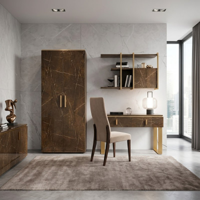 Klassieke moderne stijl stoel hout textiel fauteuil clubstoel gestoffeerd design lounge