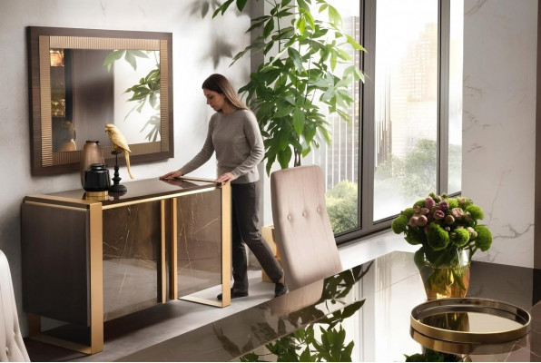 Laden ontwerper dressoir zijlaagplank kast woonkamer decoratief rek