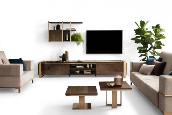 Luxe dressoir tv Lowboard RTV xxl kast tafel woonkamer hout RTV nieuw hotel
