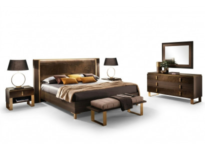 Slaapkamer Set Bed Nachtkastjes Kruk Bedden Ontwerp Italiaanse Meubels 4-delig