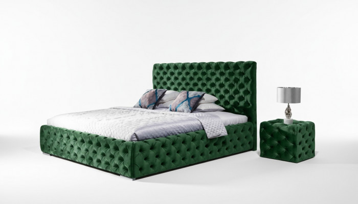 Bed Slaapkamer Set Ontwerp Meubels Modern Luxe Bedden Chesterfield Groen 140x200