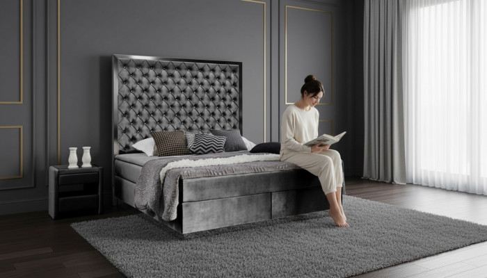 Boxspringbed Stof Meubels Bedden Bed Textiel Slaapkamer Design Chesterfield