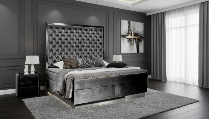 Boxspringbed Stof Meubels Bedden Bed Textiel Slaapkamer Design Chesterfield