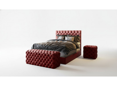 Luxe bed boxspring bed slaapkamer bedden design meubels fluwelen matras compleet.