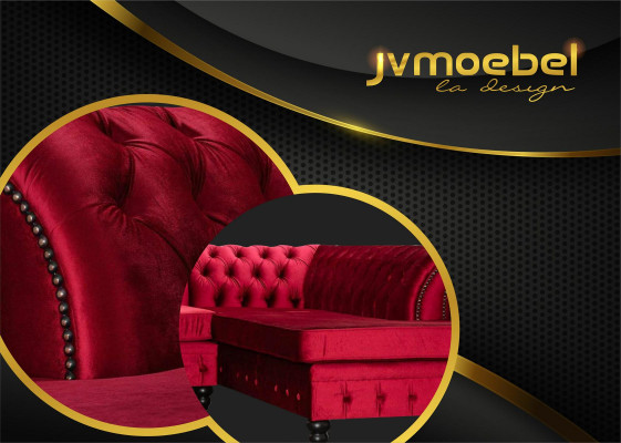 Chesterfield woonkamer bank woonlandschap xxl sofa banken stoffering hoek fluweel