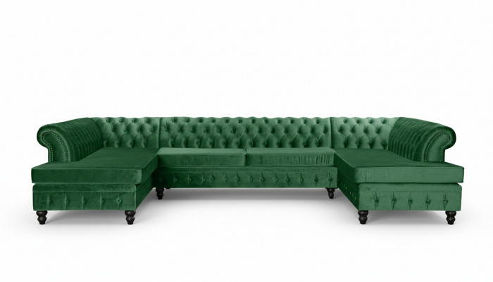 Chesterfield woonkamer bank woonlandschap xxl sofa banken stoffering hoek fluweel